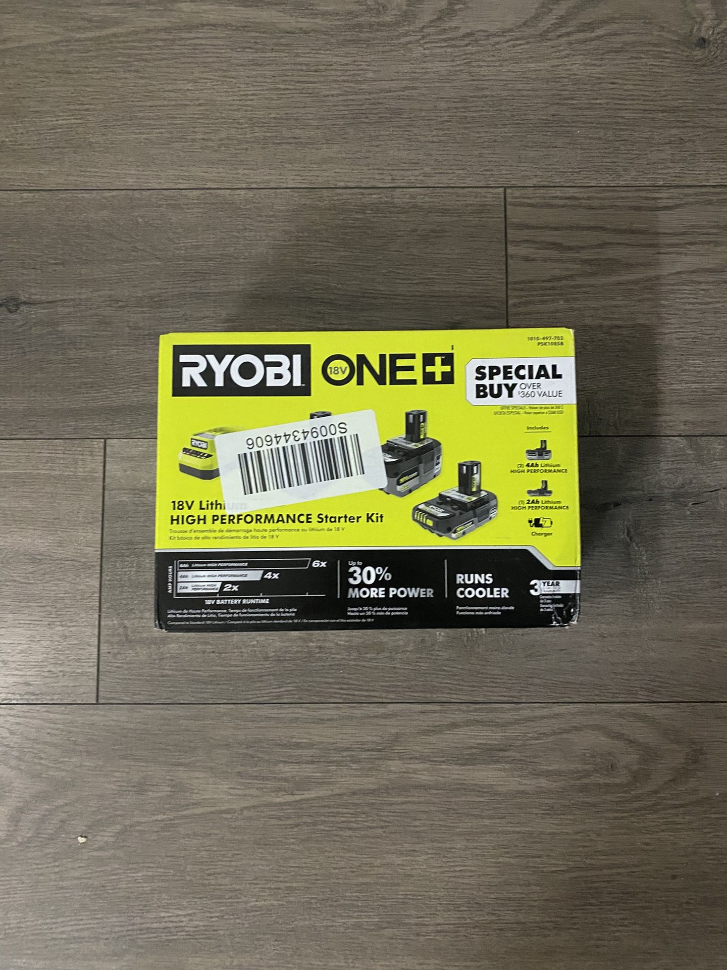 Ryobi 18V Battery & Charger – 2Ah Sealed