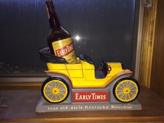 Vintage Early Times Kentucky Bourbon chalk ware Bar display