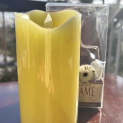 Flameless LED Vanilla Scent Wax Pillar Candle, 5-Hour Timer, New / Never Used