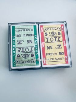 Vintage Horse Racing Ticket Design 2 Decks of Cards