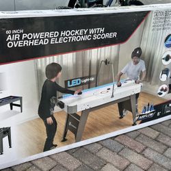 Air powered Hockey With Overhead Electronic Score 