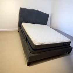 Upholstery Queen Size Bed- Mattress 