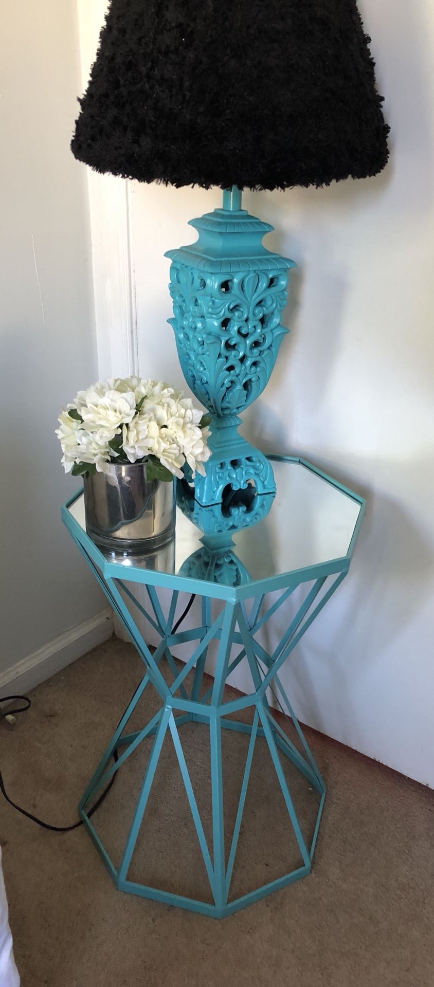 Turquoise table or night stand