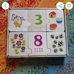 Numbers wooden puzzle 4 years old