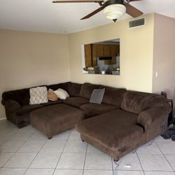 Brown Sectional Couch 