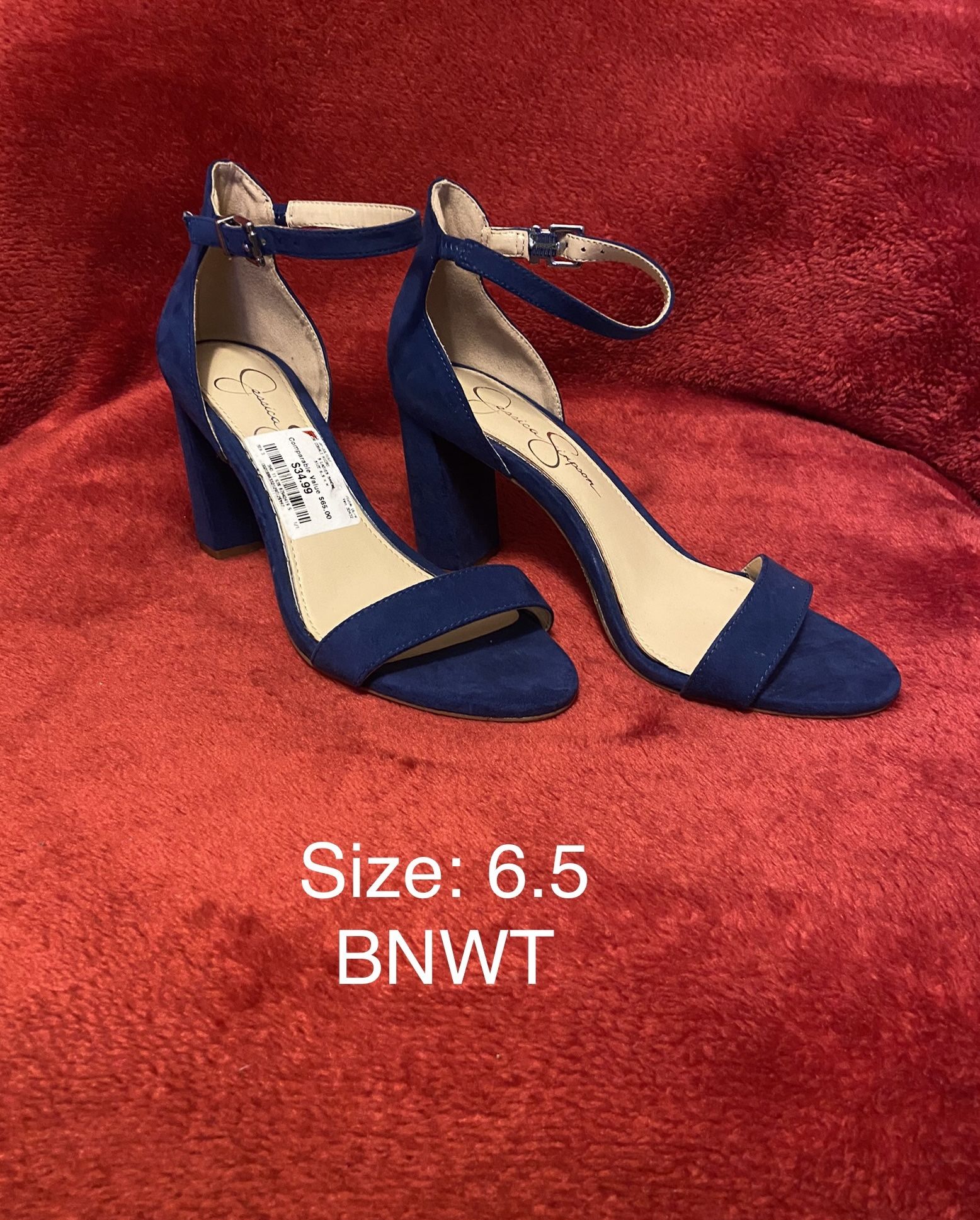 Jessica Simpson Blue Open Toe Sandals/Heels