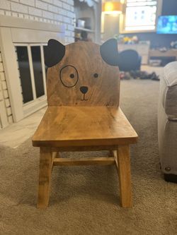 New Never Used Wooden Dog Children's chair 