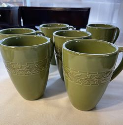 Set of 6 Green Cups From Debby Segura