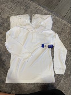 White long sleeve school uniform shirts