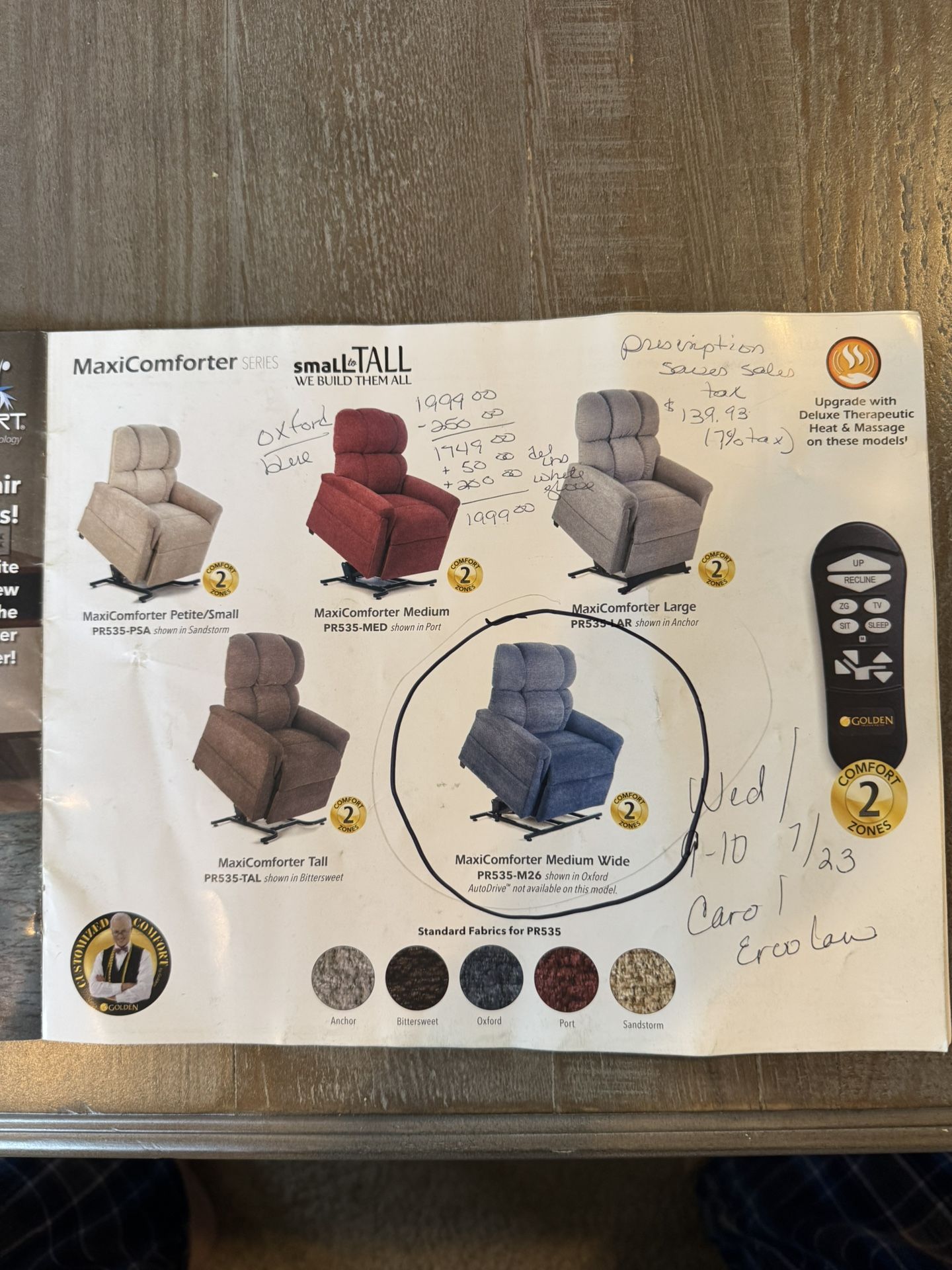 Golden power lift recliner