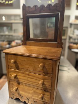 Handmade Antique Doll Dresser, Jewelry Box