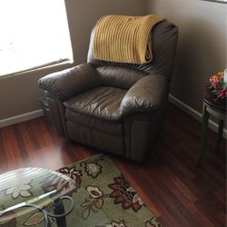 Leather Couch And Matching Chair