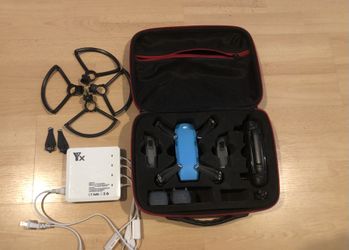 DJI Spark Drone Fly More Combo With Extra Batteries, Charger, Accessories, Case