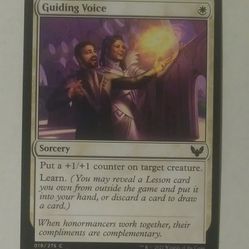 MTG 2021 Guiding Voice #19 Sorcery Honormancers STX. Steve Argyle Magic The Gathering Card Game Wizards Of The Coast Collectible