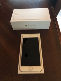 Gold unlocked IPhone 6 like new with box