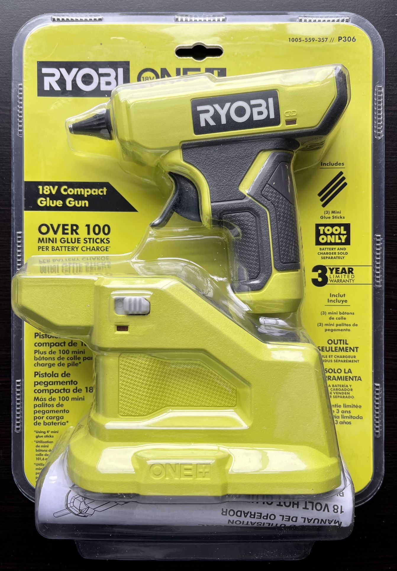 Surebonder Cordless Hot Glue Gun RYOBI ONE+ 18V Cordless Compact