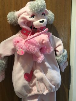 Pink poodle costume 12 24 months old navy