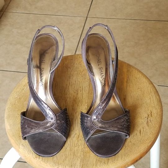 Heels Formal shoe size 8 pewter dark gray
