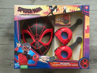 New Spider-Man Marvel Across The Spider-Verse Miles Morales Web Blaster Costume Mask and Gauntlets