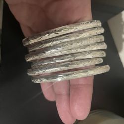7 Day Bangle Set Sterling Silver