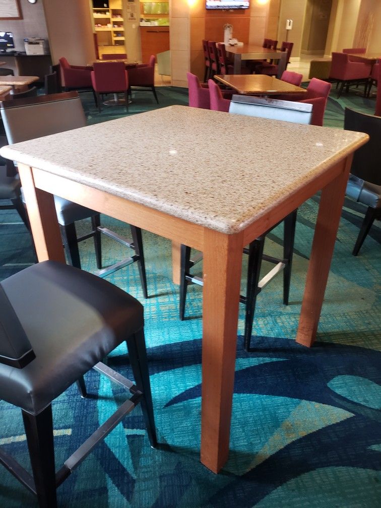 Granite Top Bar Table