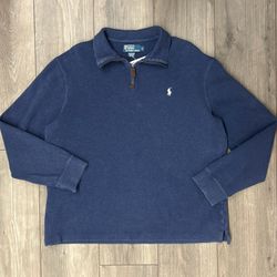 Mens vintage Polo Ralph Lauren Quarter zip Sweater size Large
