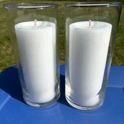 Candles W/ Glass Holders