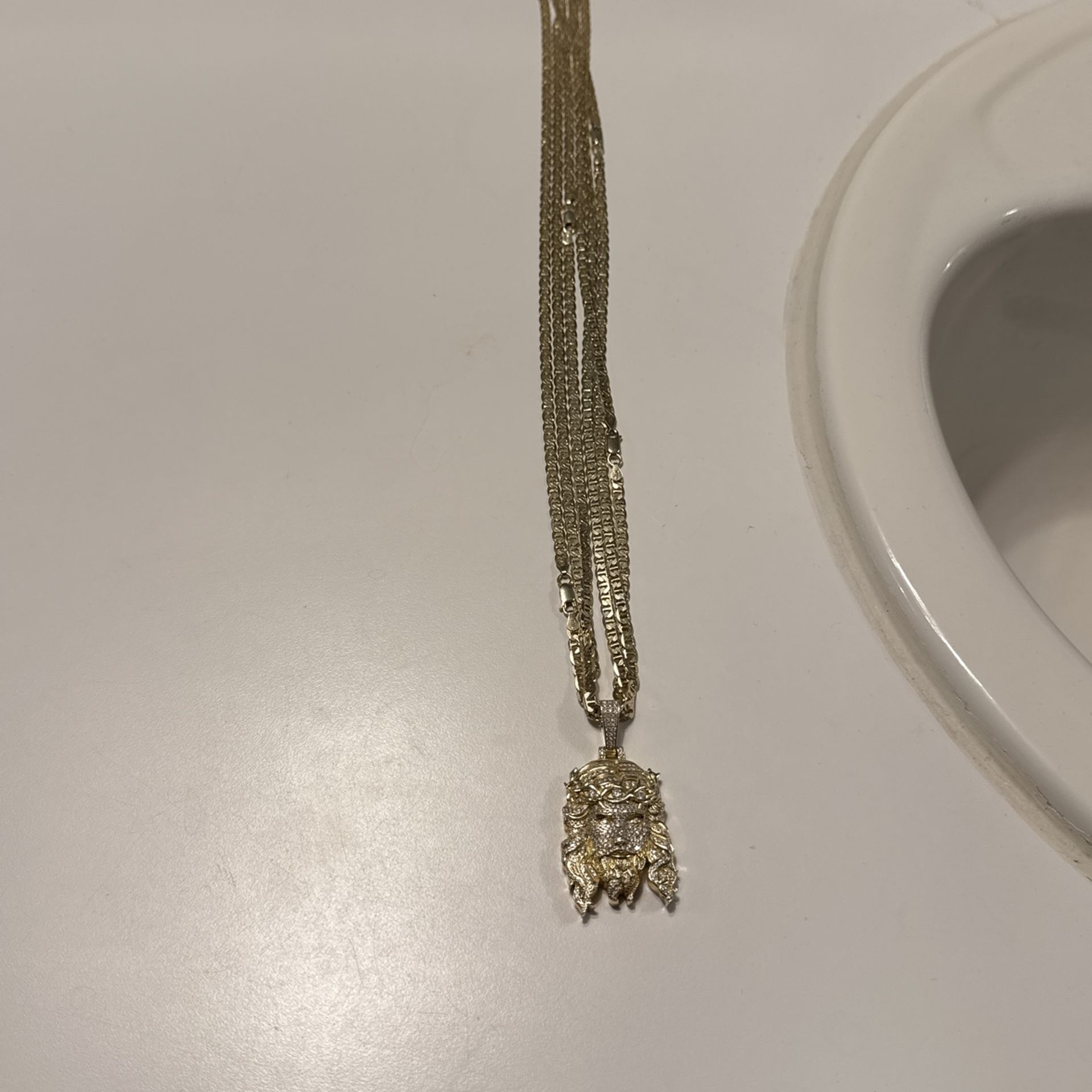 Gold Over 925 Silver .. VVS stones ORO PLATA