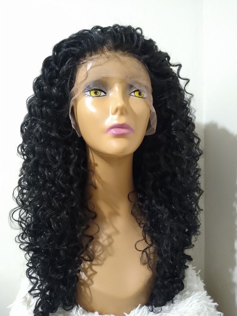 Free Parting Human Hair Blend Lace Front Wig