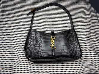 (BEST OFFER)  Brand New YSL  CROCODILE EMBOSSED SHINY LEATHER BLACK