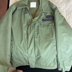 Us Navy Cold Weather Deck Jacket W/velcro Patch