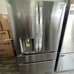 $1499 Standard Depth MAX 4 Door French Door Fridge, One Yr Warranty