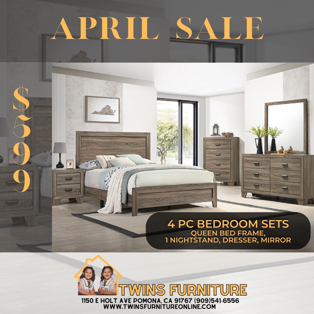 4 Pc Queen Bedroom Set ( TAKE IT HOME IN MONTHLY PAYMENTS) NO DOWN ...