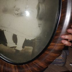 Tiger Wood Picture Frame Vintage 