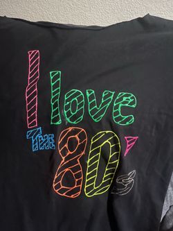 I Love the 80s Black Graphic T-Shirt