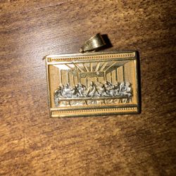 14K Gold Last Supper Pendant 