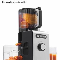 Brand new Cold Press Juicer Machine, 6.5" Large Feed Chute Masticating Extractor, Easy to Clean for Whole Fruits & Vegetables, High Yield