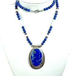 Sterling Lapis Lazuli Necklace 