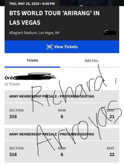 BTS Tickets Las Vegas