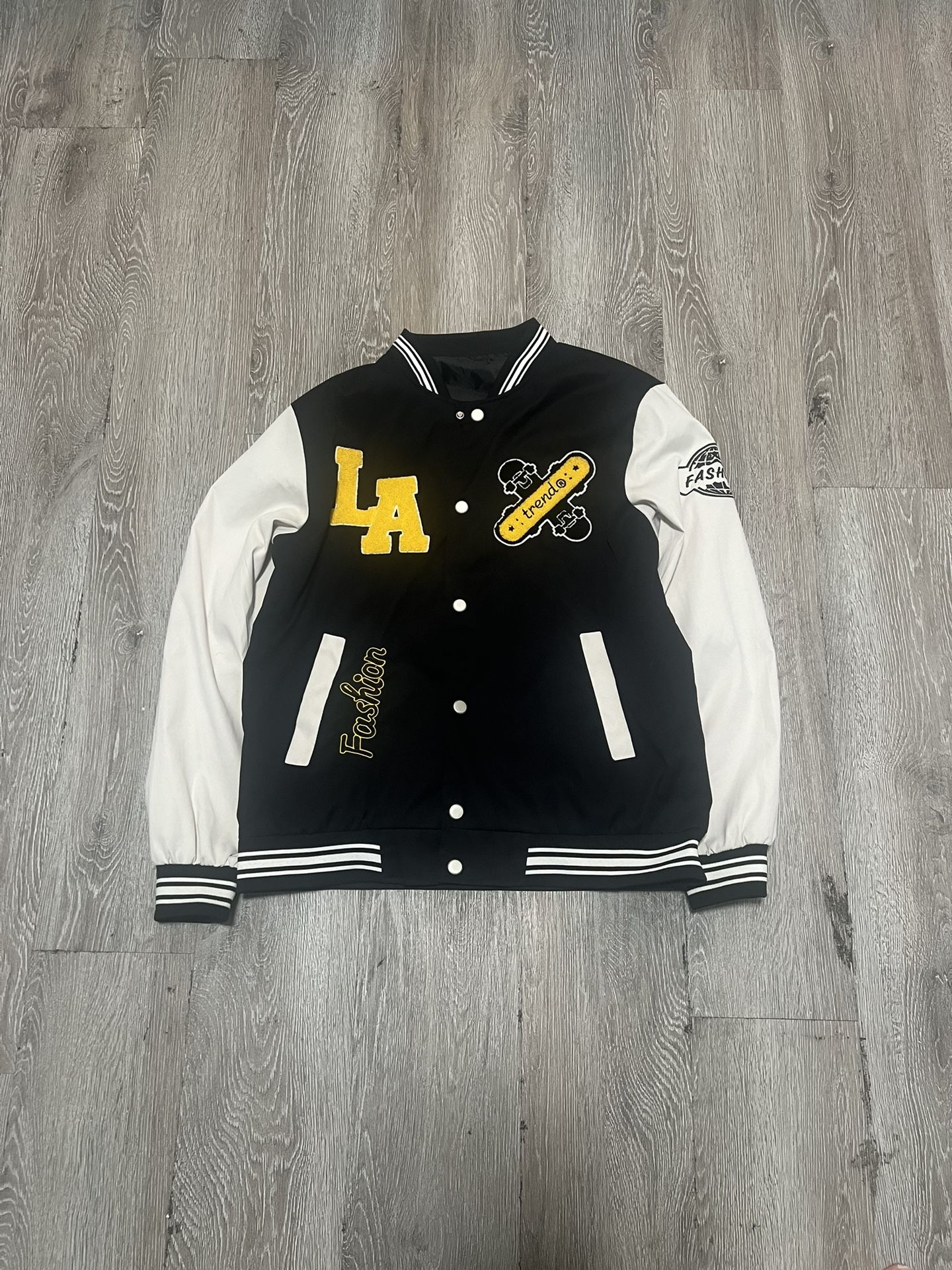 Graphic Two Tone varsity Jacket