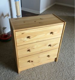 3- Drawer Pine Wood Dresser