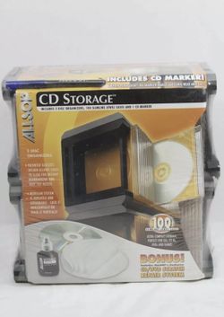 Allsop CD Storage 2 Disc Organizers 100 Slimline Jewel Cases 2 CD Markers NEW