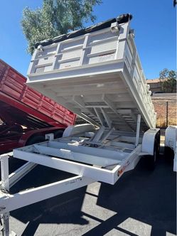 2025 Carson Dump Trailer White 7X14X2-2 12,000lbs