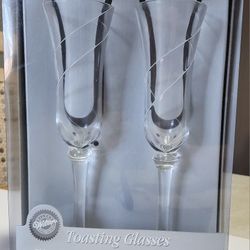 Wilton Toasting Glasses Wedding Champagne Flutes