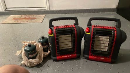 Camping 2 Mr Heater Buddy Portable + 2 gas containers