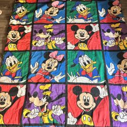 Vintage Mickey Mouse Bed Flat Sheet
