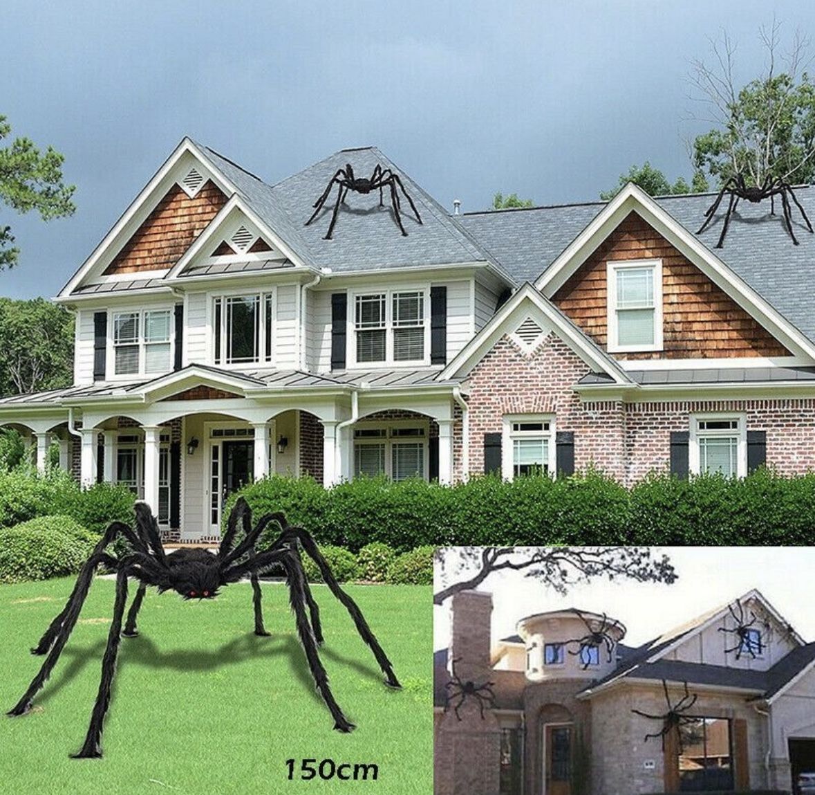 Halloween Spider Decoration Giant Spiders Outdoor Haunt House Deco Big Spider