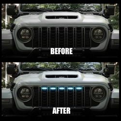 Led grill light jeep wrangler jl