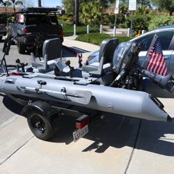 2022 14’ Scout 430 Inflatable Boat – Yamaha 8 hp 4‑Stroke – Garmin ClearVü – Trailer & Titles