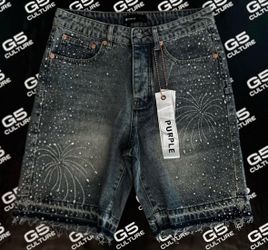 Purple jean short size 30